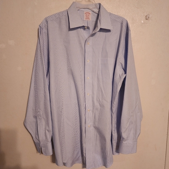 Brooks Brothers Madison Fit Plaid Button Down Long Slve 16.5 / 35 Supima Cotton - Picture 1 of 8